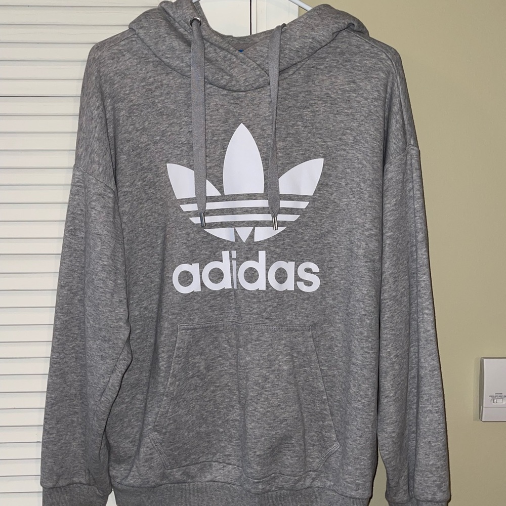 Adidas Women’a Heather Gray Hoodie
